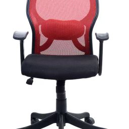Suprema Matrix Low Back Red Seat Black Office Chair (22inch)-27