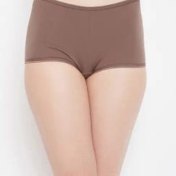 Clovia Dark Beige Cotton Boyshorts Panty-image-61