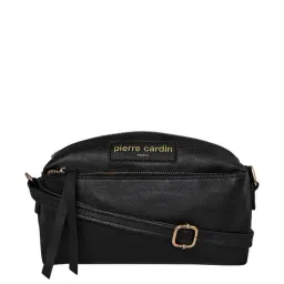 Pierre Cardin Black Solid Medium Sling Handbag-image-17