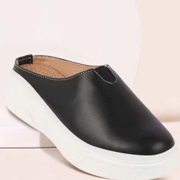 Fausto Women's Black Mule Shoes-image-83