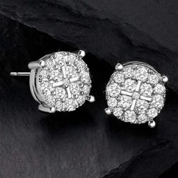 Peora Silver Plated Stud Earrings for Women-image-0