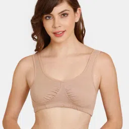 Rosaline by Zivame Light Brown Non-wired Non-padded T-Shirt Bra-image-89