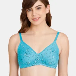 Rosaline by Zivame Blue Non-wired Non-padded T-Shirt Bra-image-16