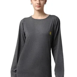 Vimal Jonney Grey Logo Print T-Shirt-image-75