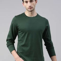 Bushirt Dark Green Cotton Crew T-Shirt-image-21