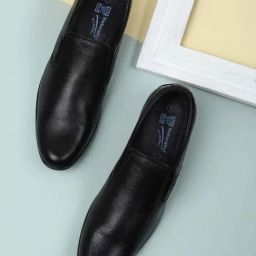 Red Chief Black Formal Slip-Ons-image-8