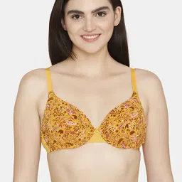 Zivame Yellow Printed Full Coverage Bra-image-49