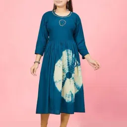 Aarika Kids Blue Cotton Printed Kurti-image-95
