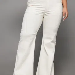 Miss Chase A+ White Flare Fit Jeans-image-46