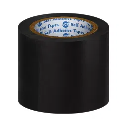 VCR 18 m x 96 mm Waterproof PVC Black Floor Marking Tape, 12 Rolls Per Pack-44