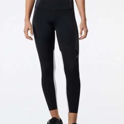 New Balance Black Printed Sports Tights-image-126
