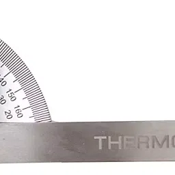 Thermo - Protractor, Made of Stainless Steel, Angle Finder Arm Rule Professional Metal 0-180 Degrees 150mm Measurement with Adjustable Screw Scale-40