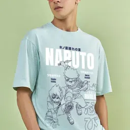 Bewakoof Green Cotton Relaxed Fit Printed Sports T-Shirt-picture-27
