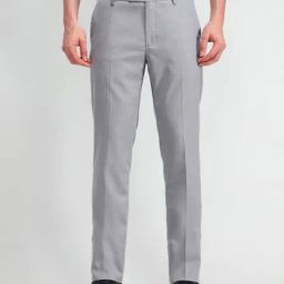 Arrow Grey Regular Fit Trousers-image-13
