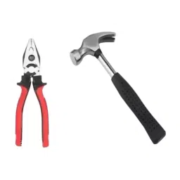 Agam Claw Hammer and Lineman Plier Rubber Handle Flat Style (Set of 2)-35