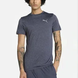 Puma Peacoat & Heather Slim Fit Sports T-Shirt-image-12