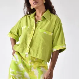 The Missy Co. Green Suzy Crop Shirt-image-28