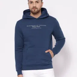 Red Tape Blue Regular Fit Graphic Hoodie-28