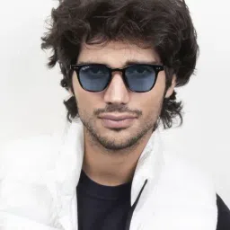 Ted Smith Blue Square Unisex Sunglasses-image-66