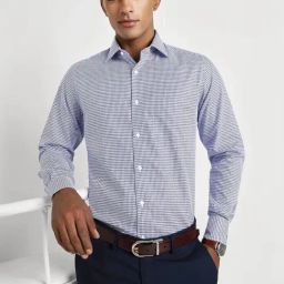 Allen Solly Navy Cotton Regular Fit Printed Shirt-image-105