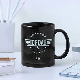 FNP Black Ceramic Happy Father's Day Personalised Name Mug (325ml)-17