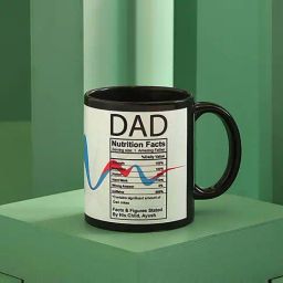 FNP Black Ceramic Dad Qualities Personalised Mug (325ml)-image-61