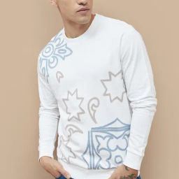 Fame Forever By Lifestyle White Cotton Regular Fit Printed Sweatshirt-image-95