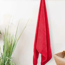 Layers Be Bold Red 450 GSM Cotton Bath Towel-48
