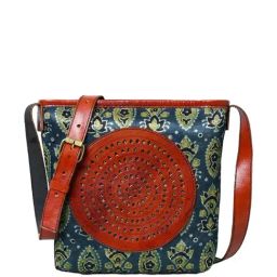 MaheTri Blue & Brown Printed Small Sling Handbag-picture-7