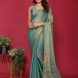 ALAGINI Embellished Beads And Stone Saree-image-8