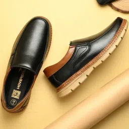 Hoversole Men's Sombra Black Fawn Stylish and Comfortable Slip-On Shoes-image-90