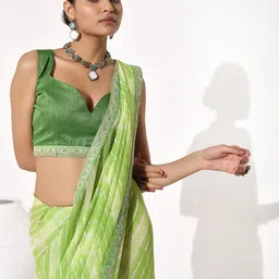 Kalista Leheriya Gotta Patti Pure Chiffon Designer Leheriya Saree-picture-29