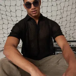 Hubberholme Black Polyester T-Shirts-image-74