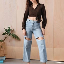 DressBerry Mandarin Collar Top-image-24