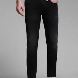 Jack & Jones Black Cotton Slim Fit Jeans-image-18