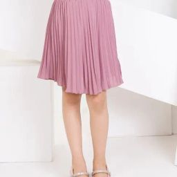 Peppermint Kids Dusty Pink Solid Skirt-picture-32
