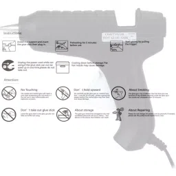 CRAFTYGUN 40 W Trigger Feed Hot Glue Gun Black with 8 Stick, FD-40 W image 5