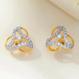 P.N.Gadgil Jewellers 14KT BSI Hallmarked Yellow Gold Superb Gleam Stud Earring for Women-image-64