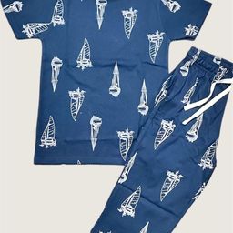 CUCUMBER Kids Printed Round Neck T-Shirt With Capri-image-57