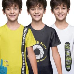 Kiddopanti Multi Regular T-Shirts 3 T- Shirts-picture-8
