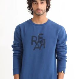 Rare Rabbit Blue Regular Fit Graphic Sweatshirt-image-45