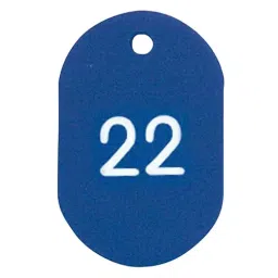 AS ONE Number Tag Large 41×60mm Numbered 80×115×175mm Styrene & PMMA Acrylic Blue, 8-6657-11 (50pcs)-28