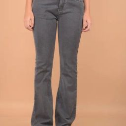 Crimsoune Club Grey Blended Flared Fit Mid Rise Bootcut Jeans-image-133