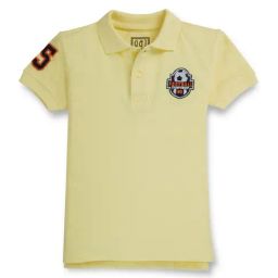 Gini & Jony Kids Yellow Solid Polo T-Shirt-picture-0