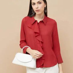 Code by Lifestyle Red Solid Shirt-42