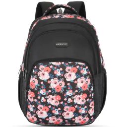 Lavie Sport Rosette 39L Printed School Backpack with Rain cover for Girls (Black)-43