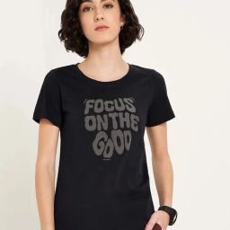 Ajile by Pantaloons Black Printed T-Shirt-image-73