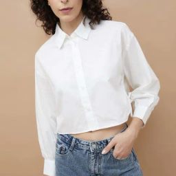 Ginger by Lifestyle White Solid Shirt-image-66