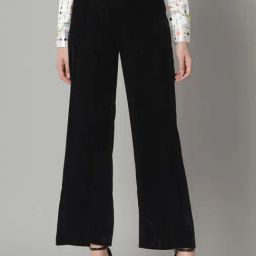 Powersutra Black Straight Fit Trousers-picture-17