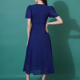 Curvydrobe Sequined Georgette Wrap Midi Dress image 5